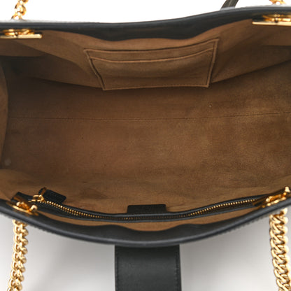 Gucci GG Supreme Monogram Medium Padlock Tote Black 5 of 12