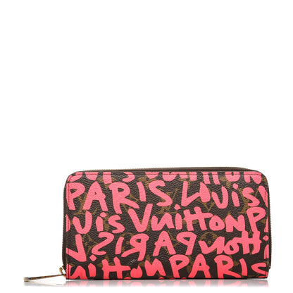 Louis Vuitton Monogram Graffiti Zippy Wallet Fuchsia 1 of 9