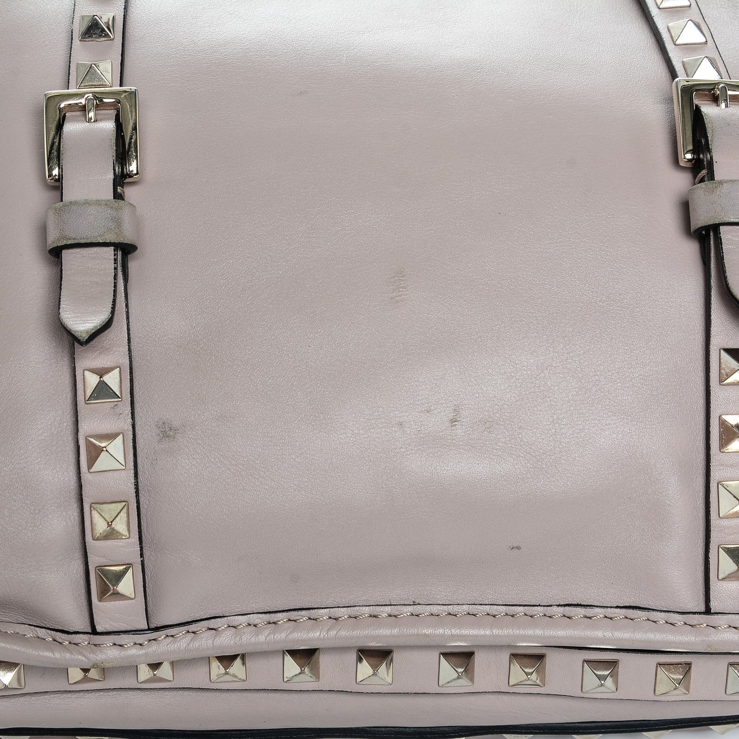 Vitello Rockstud Shopper Tote Poudre
