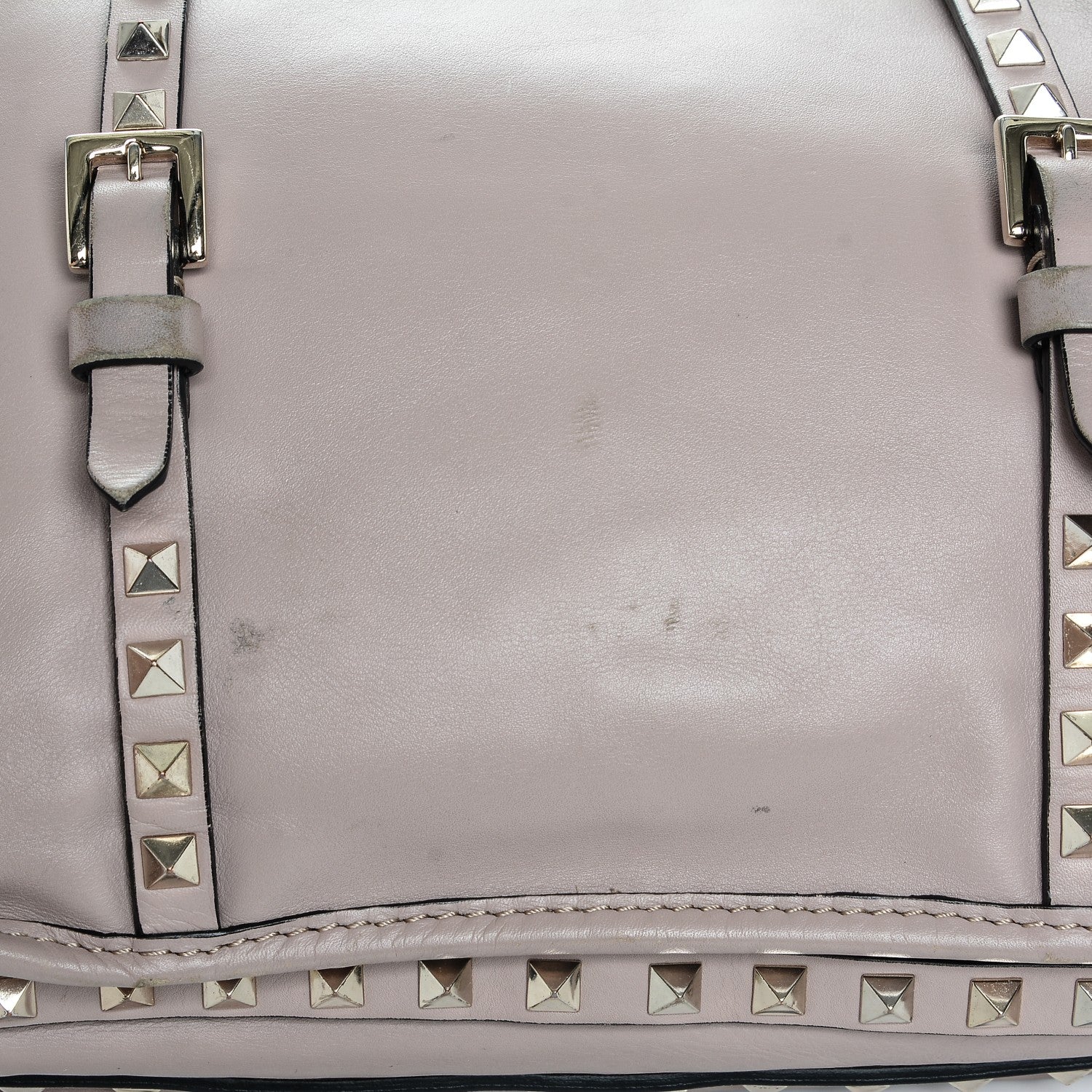Valentino Garavani Vitello Rockstud Shopper Tote Poudre 9 of 9
