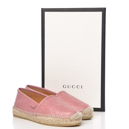 Gucci Guccissima Signature Espadrilles 35 Rose Baby Candy 8 of 8