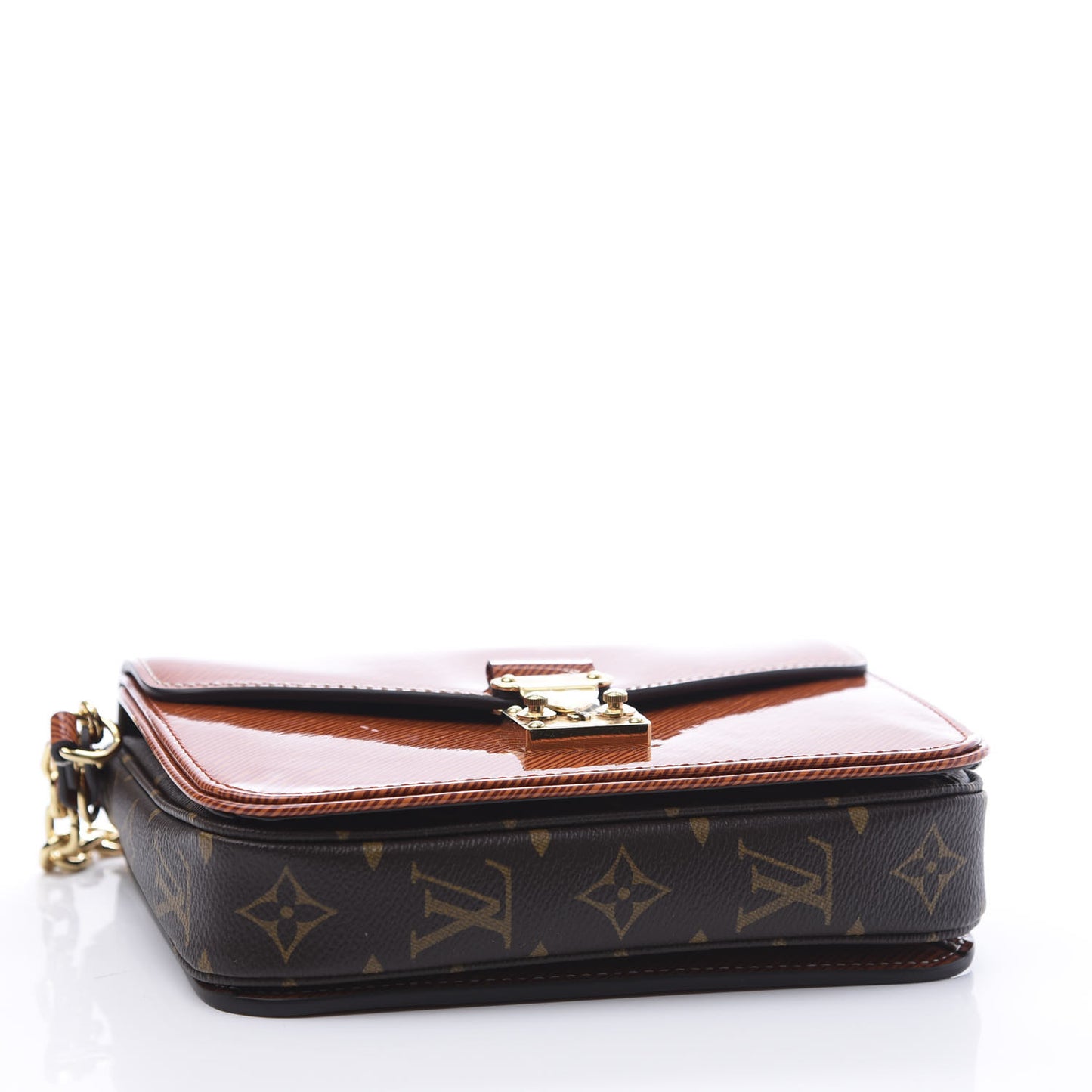 Shiny Epi Monogram Pochette Metis Mini Brown
