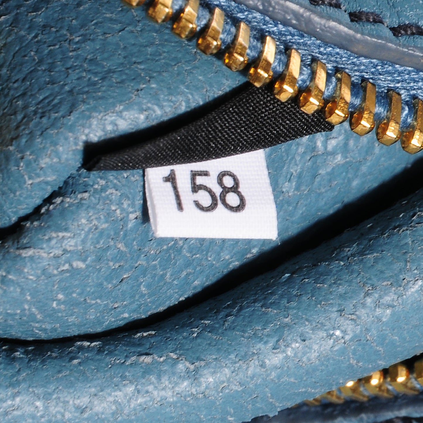 Vitello Daino Bi-Color Shopping Tote Blue