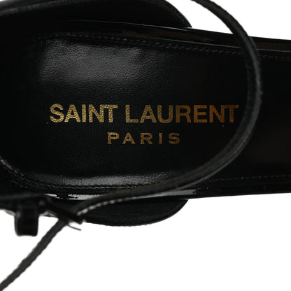 Saint Laurent Patent Calfskin Opyum 110 Sandals 40 Black Gold 6 of 9