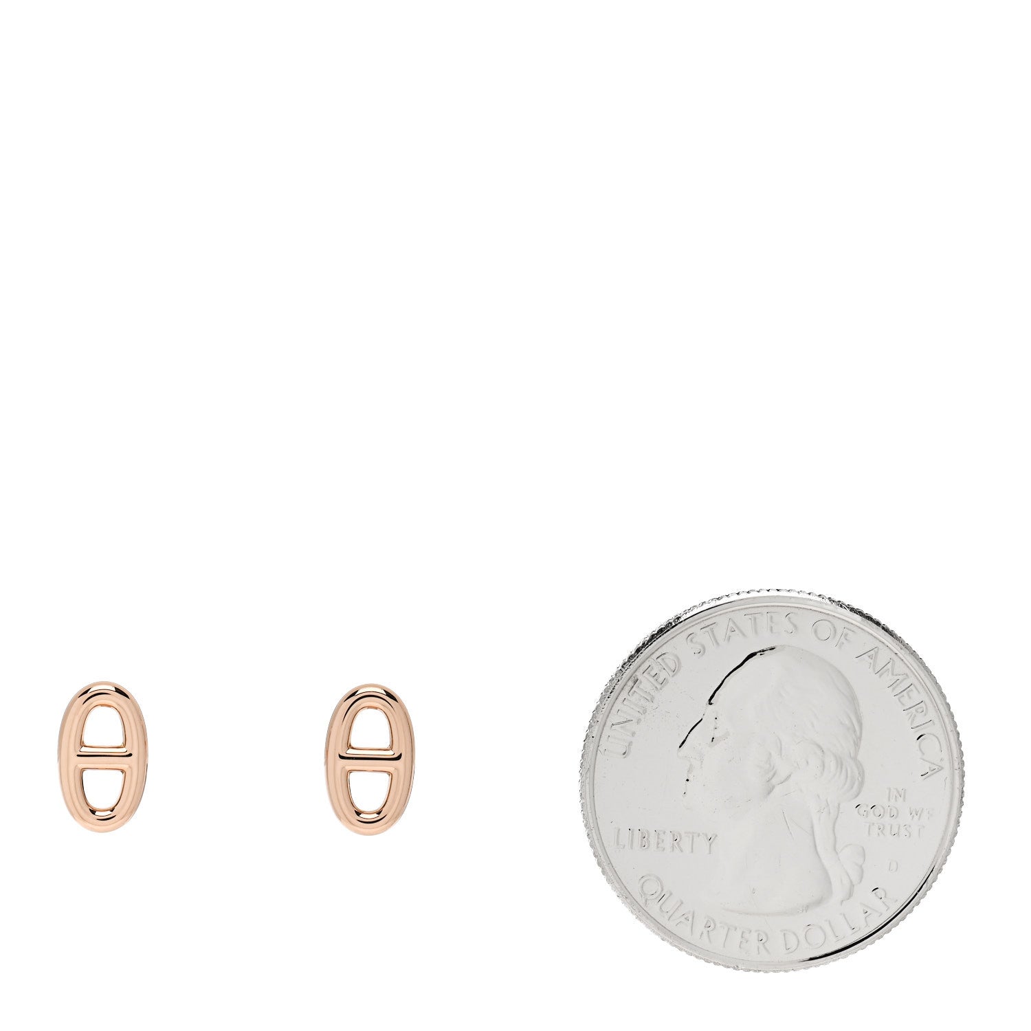 Hermes 18K Rose Gold TPM Farandole Stud Earrings 2 of 5