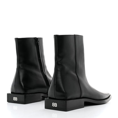 Balenciaga Calfskin Mens Soft Rim Ankle Booties 40.5 Black 4 of 9