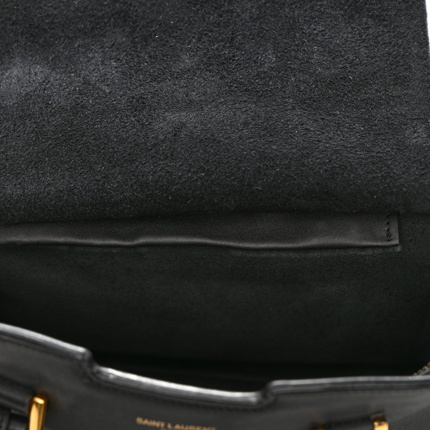 Saint Laurent SAINT LAURENT Calfskin Monogram Baby Downtown Cabas Black 11 of 11