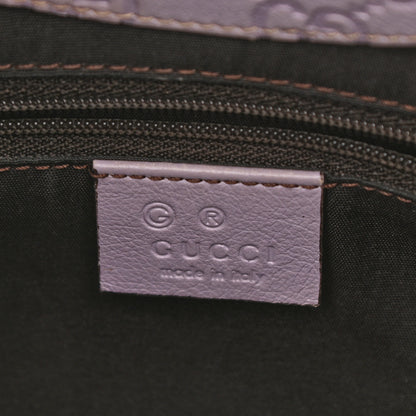 Gucci Canvas Guccissima Wooden Handle Shoulder Bag Beige Purple 6 of 11