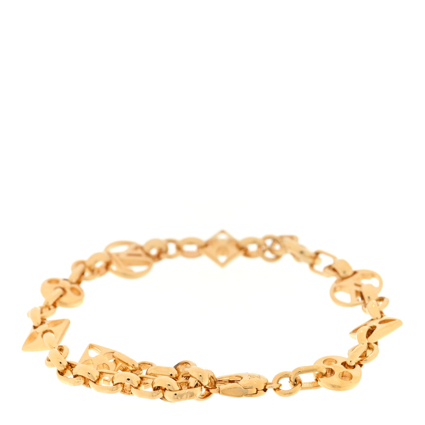 Metal Crazy In Lock Bracelet Gold