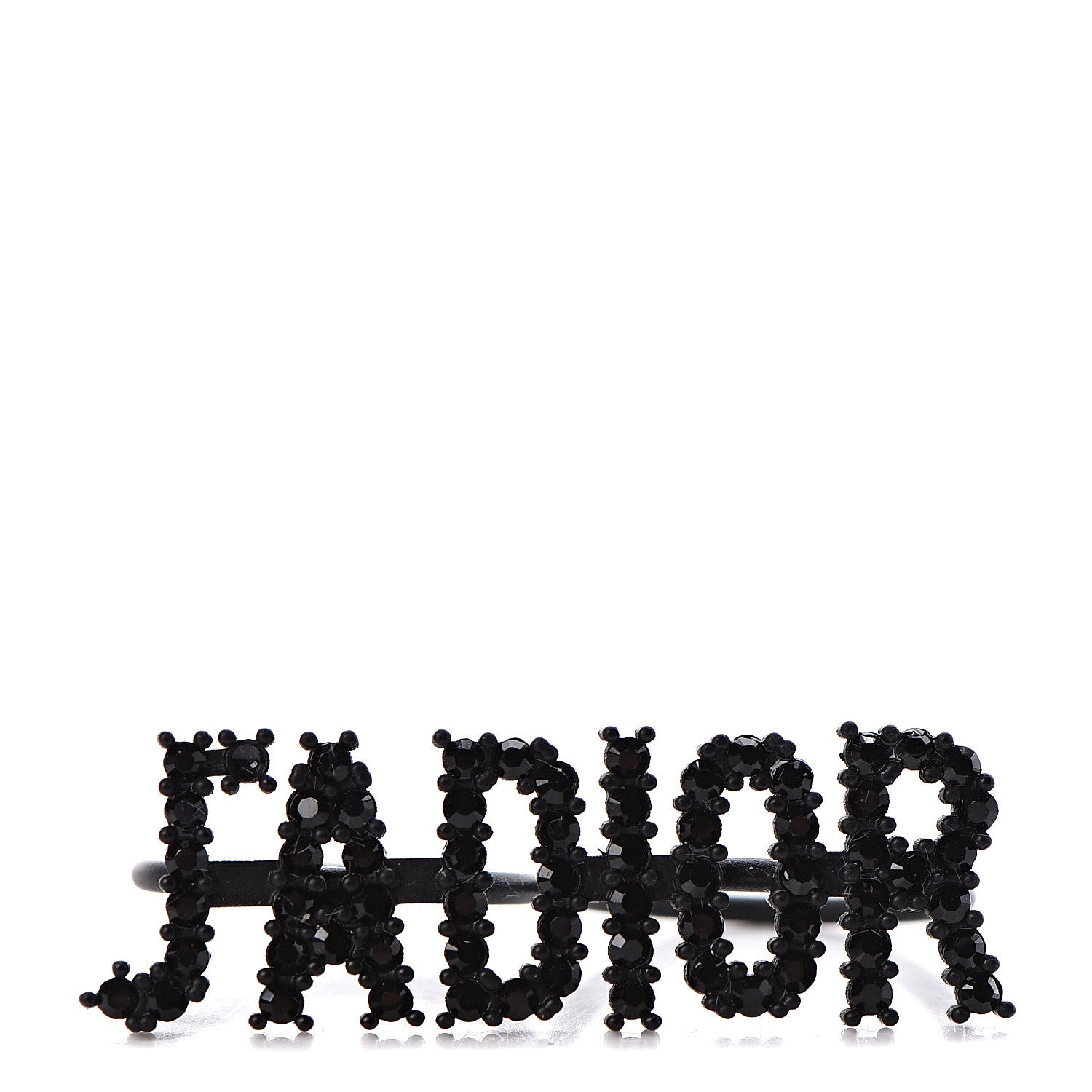 Christian Dior Crystal J'Adior Double Ring M Black 1 of 4