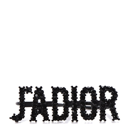 Christian Dior Crystal J'Adior Double Ring M Black 1 of 4