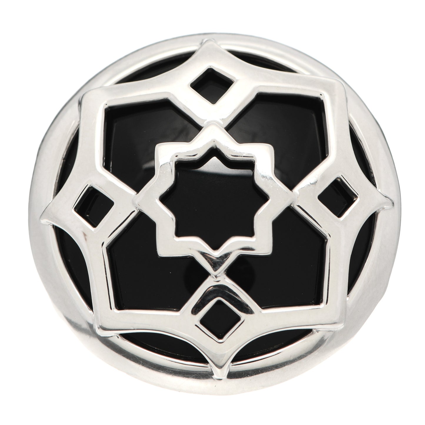 Sterling Silver Onyx Paloma Picasso Zellige Medallion Ring 50 5.25