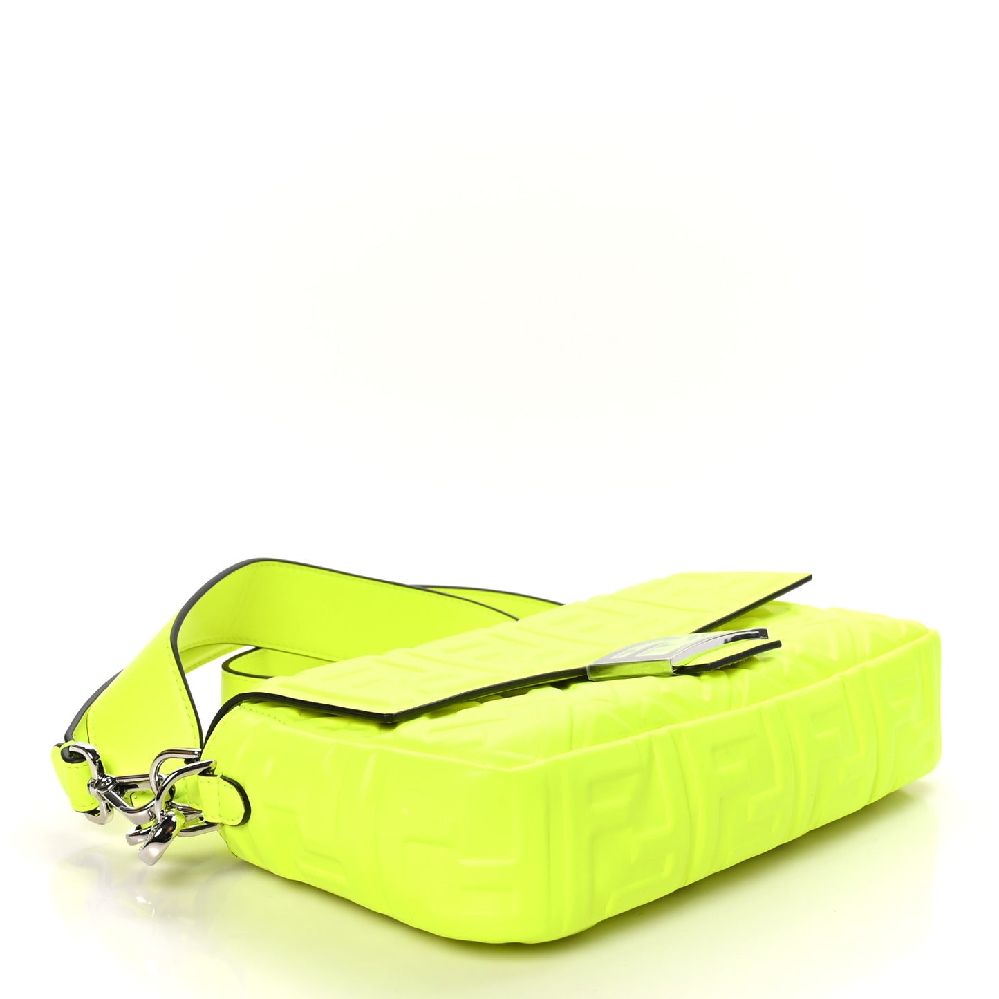 X MARC JACOBS Nappa FF 1974 Embossed Baguette Yellow Fluo