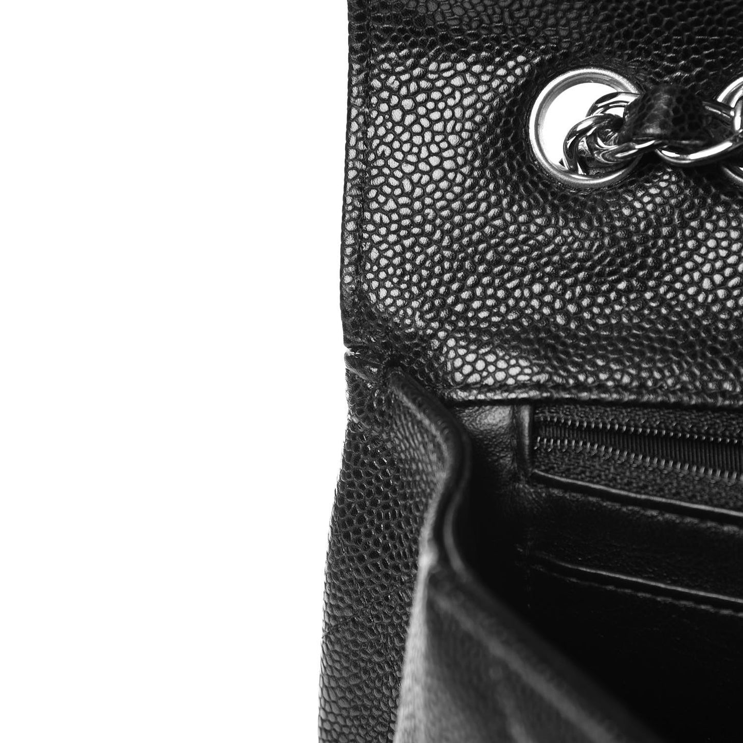 Caviar Quilted Jumbo Single Flap Black