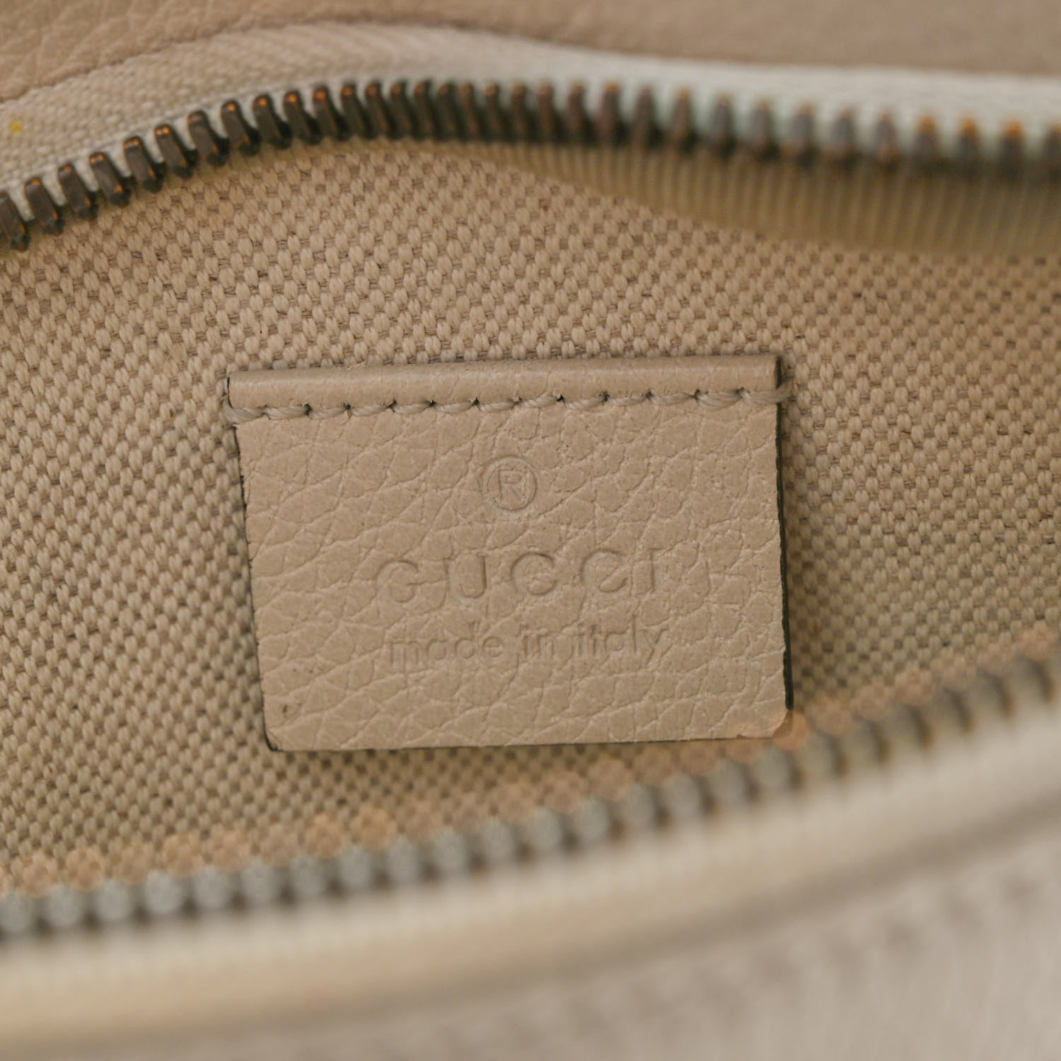 Gucci Grained Calfskin Small Logo Belt Bag White 6 of 10