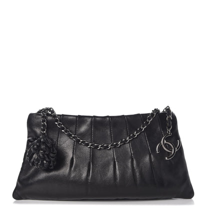 Chanel Lambskin Pleated Tassel Shoulder Bag Black 1 of 7
