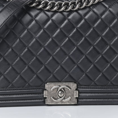 Chanel Lambskin Quilted New Medium Boy Flap Black 8 of 18