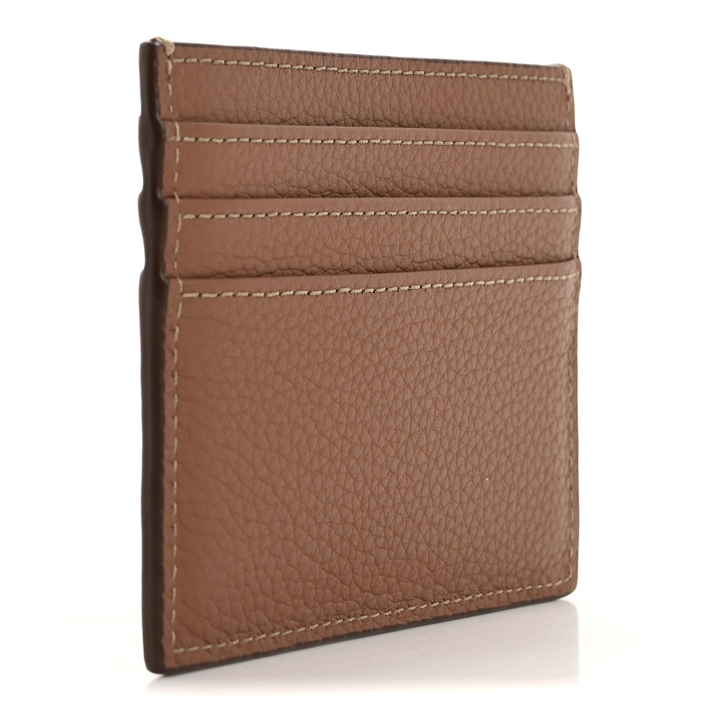 HOMME Grained Calfskin CD Icon Card Holder Brown