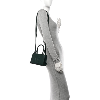 Telfar Vegan Leather Small Shopping Bag Dark Olive 2 of 9