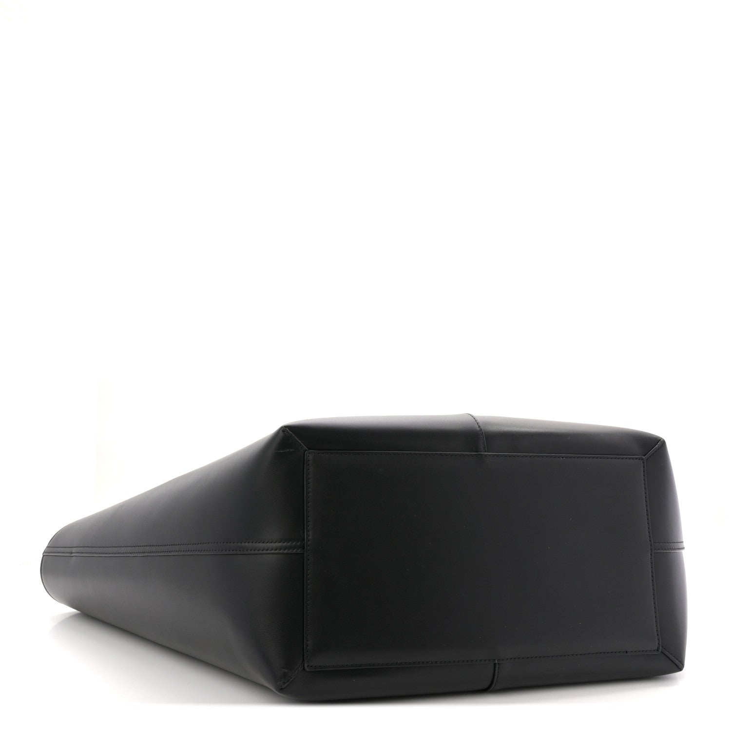 Saint Laurent Smooth Calfskin Maxi Trapezoid Shopping Tote Black 4 of 11