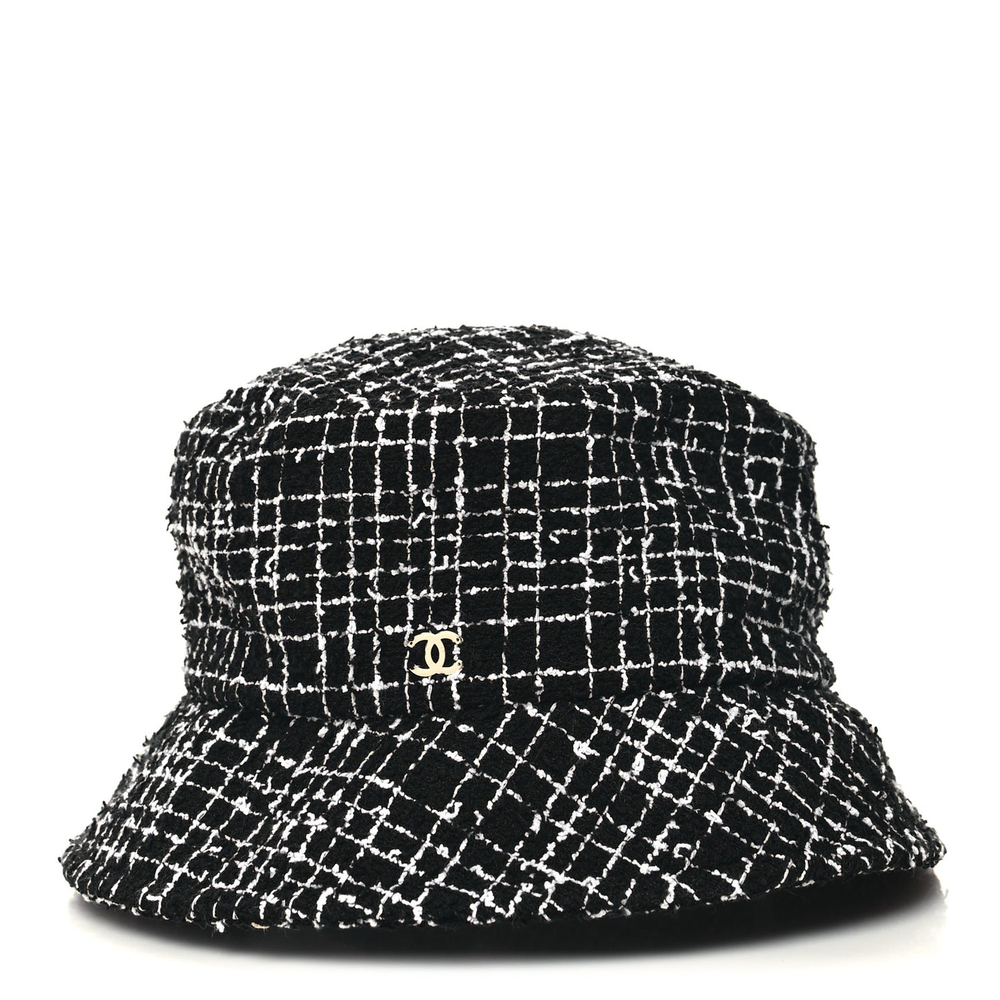 Tweed Bucket Hat M Black White