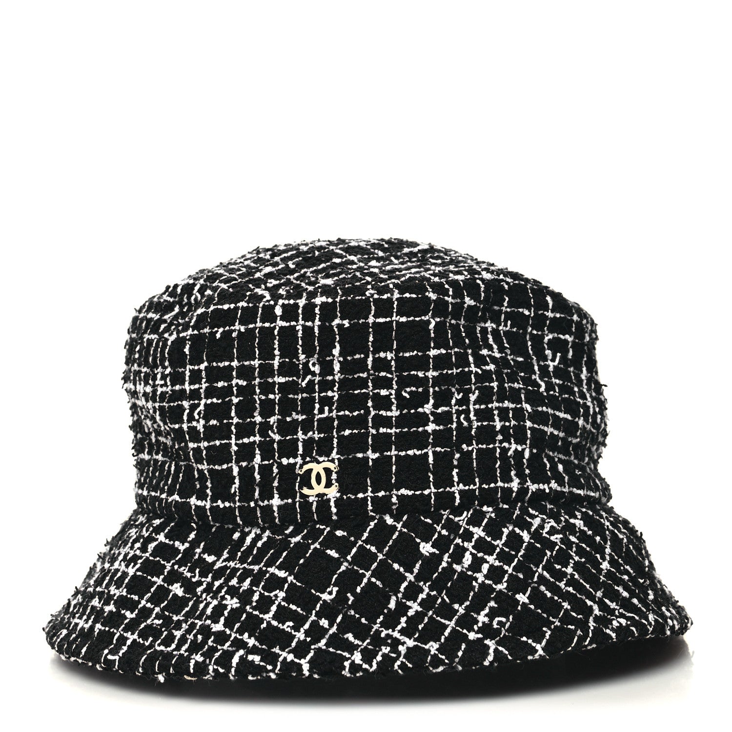 Chanel Tweed Bucket Hat M Black White 3 of 8