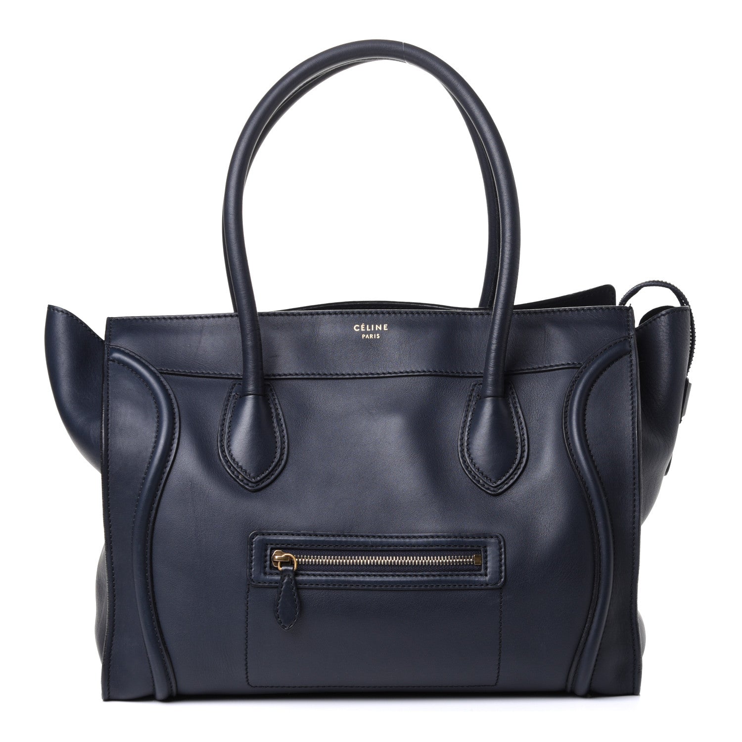 Celine Smooth Calfskin Shoulder Luggage Navy 1 of 4