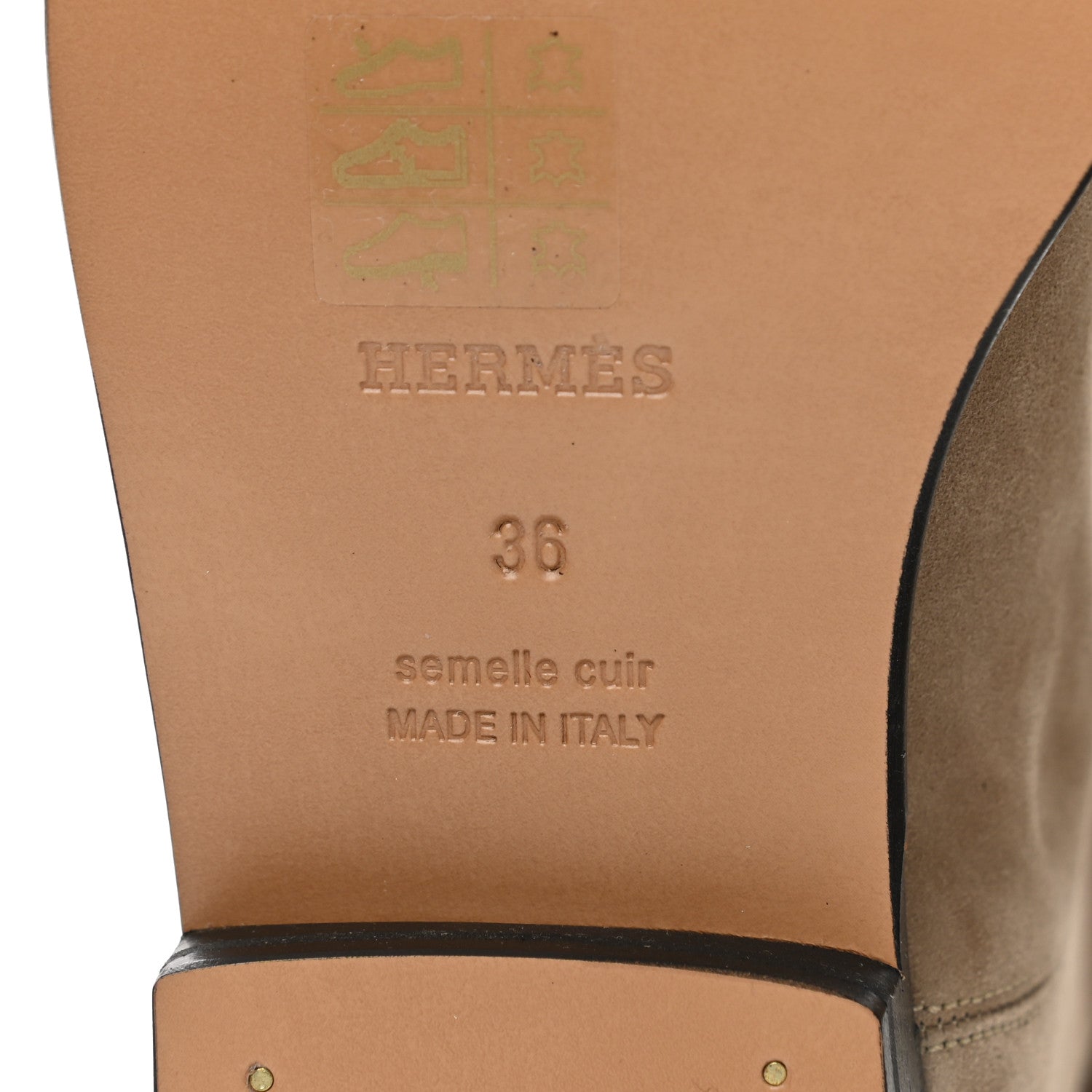Hermes Suede Kelly Jumping Boots 36 Oak 6 of 8