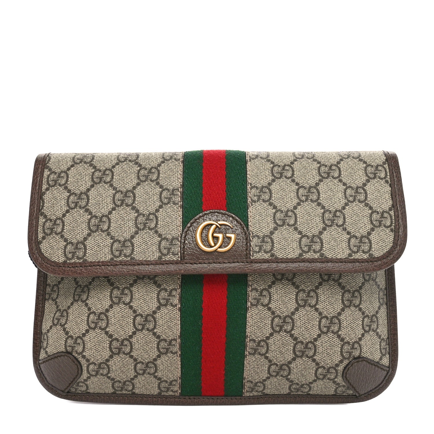 Gucci GG Supreme Monogram Web Small Ophidia Belt Bag Brown 1 of 10