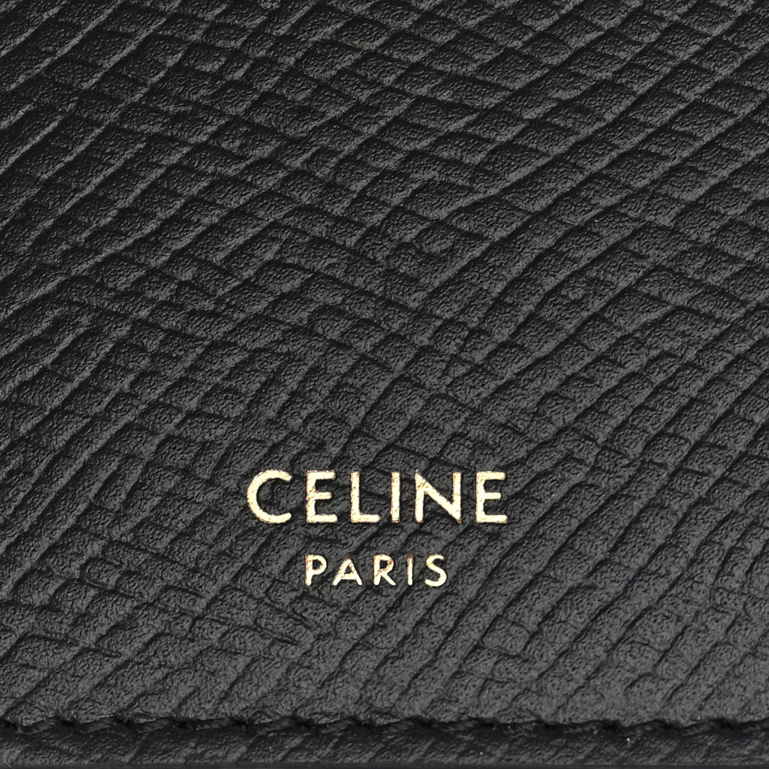 Celine Grained Calfskin Zipped Card Holder Black 6 of 11