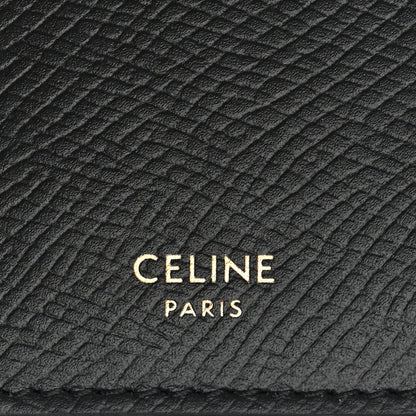 Celine Grained Calfskin Zipped Card Holder Black 6 of 11