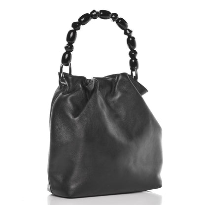 Christian Dior Calfskin Maris Pearl Beaded Mini Tote Black 3 of 10
