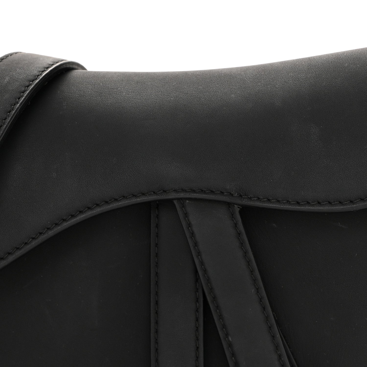 Christian Dior Ultra Matte Calfskin Mini Saddle Bag With Strap Black 8 of 14