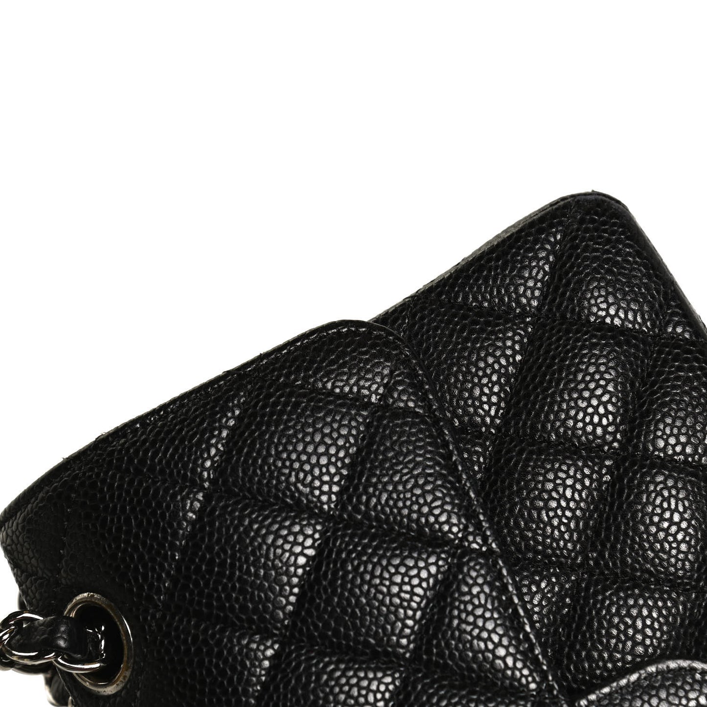 Caviar Quilted Small Double Flap Black