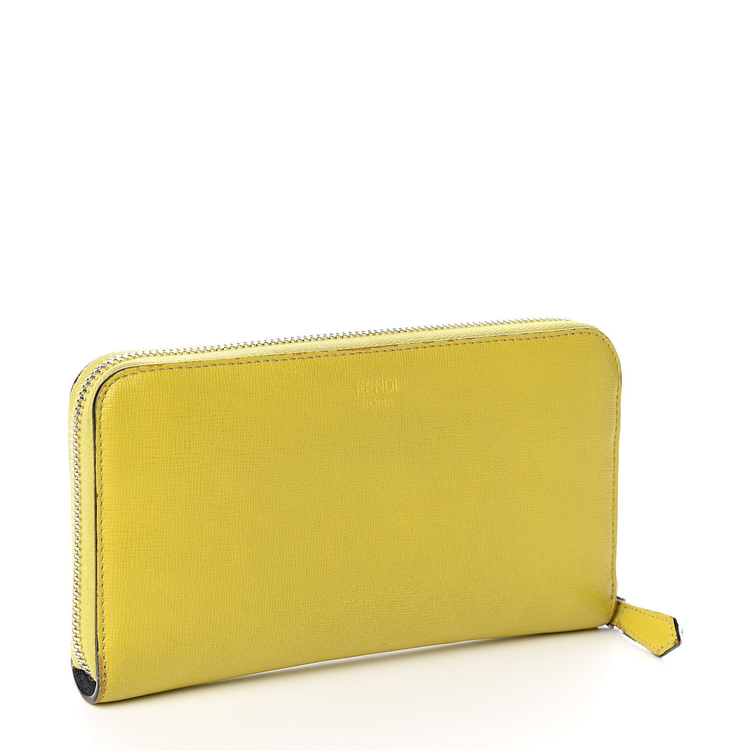 Fendi Vitello Elite Monster Eyes Inlay Bi-Color Zip Around Wallet Cedro Rosso Multicolor 2 of 8