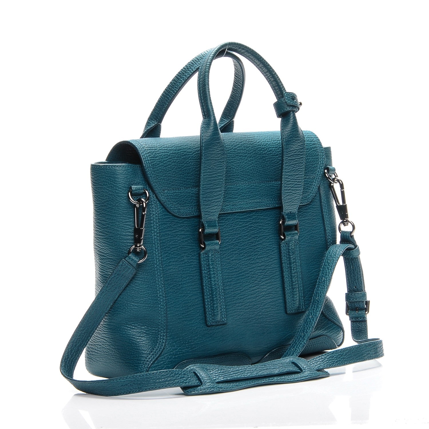 3.1 Phillip Lim 3.1 Textured Calfskin Medium Pashli Satchel Nile 3 of 8