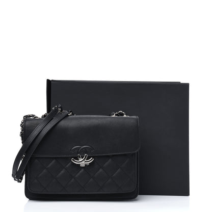Chanel Goatskin Quilted Large CC Box Flap Black 21 of 21
