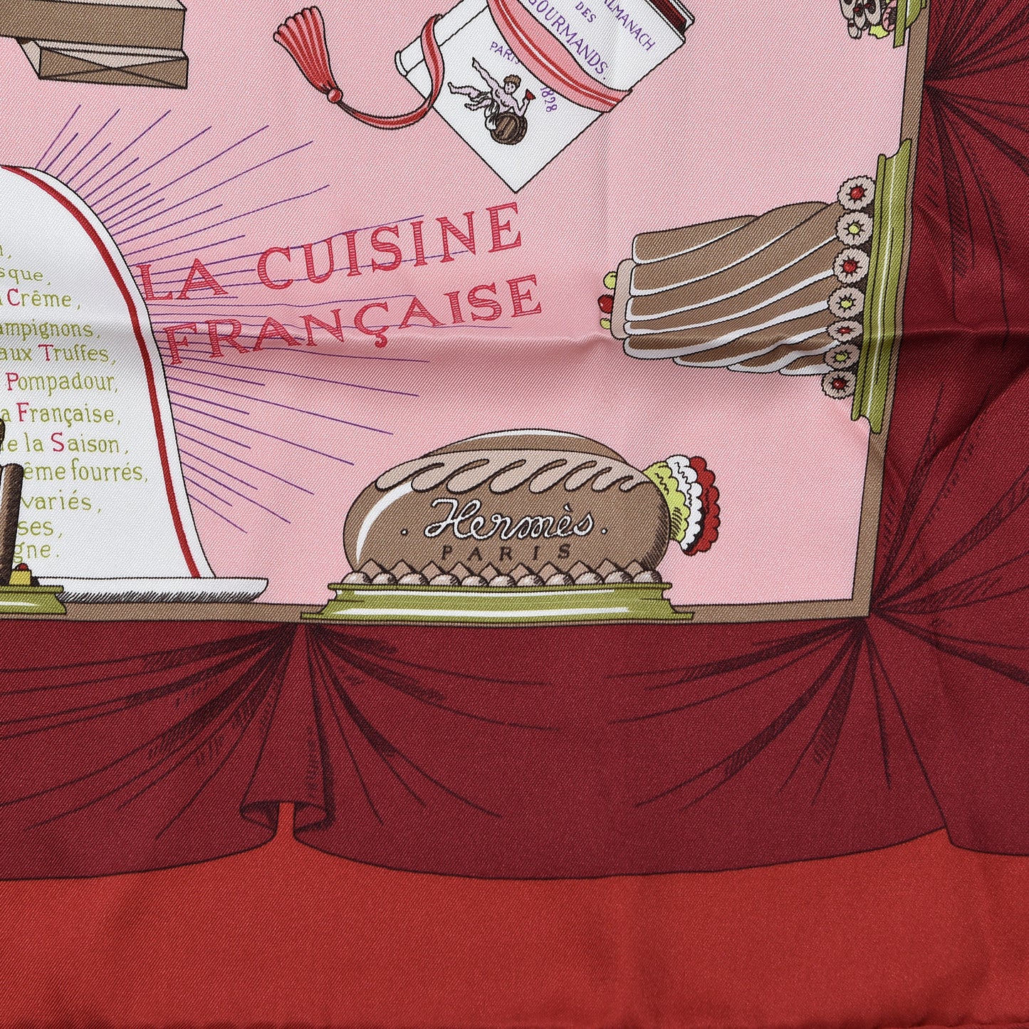 Silk A La Gloire De La Cuisine Francaise Scarf 70