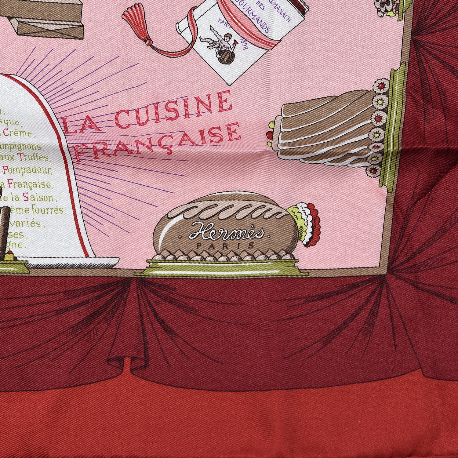 Hermes Silk A La Gloire De La Cuisine Francaise Scarf 70 4 of 4