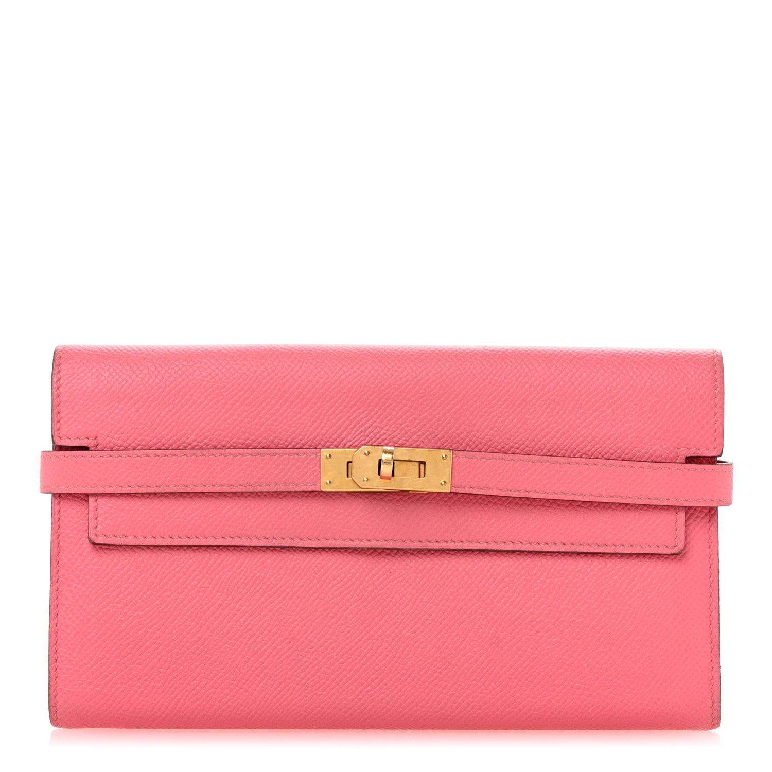 Hermes Epsom Kelly Longue Wallet Rose Azalee 1 of 15