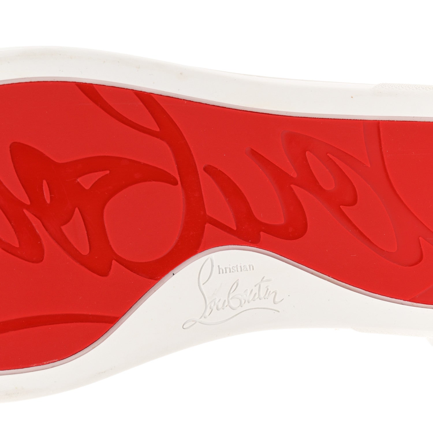 Christian Louboutin Calfskin Vieira Spikes Flat Sneakers 38 Bianco Rose 6 of 13