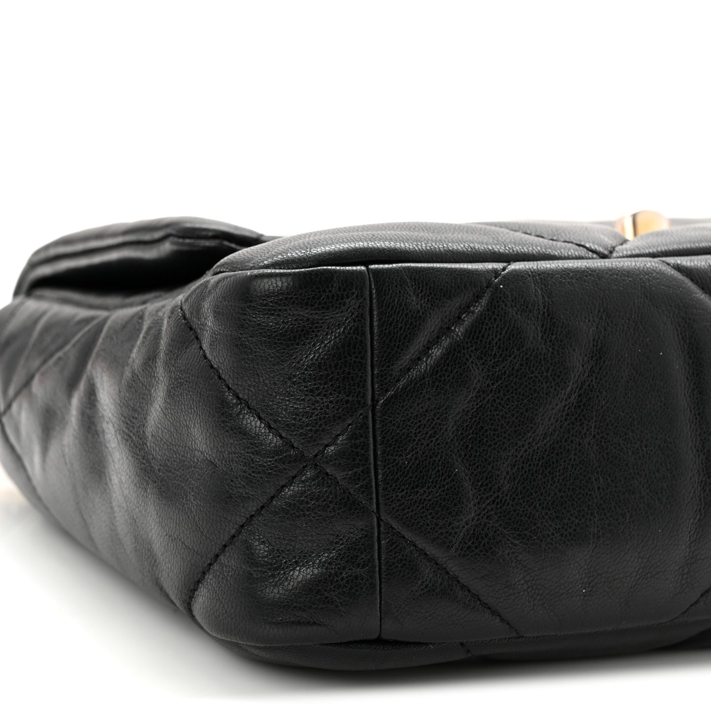 Goatskin Quilted Medium Chanel 19 Flap Black