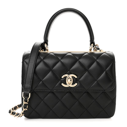 Chanel Lambskin Quilted Mini Trendy CC Dual Handle Flap Bag Black 1 of 14