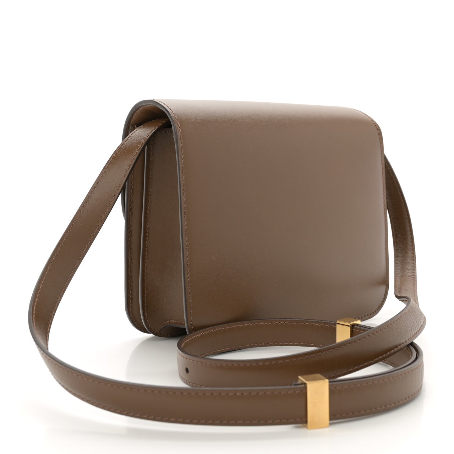 Box Calfskin Teen Classic Box Flap Bag Camel