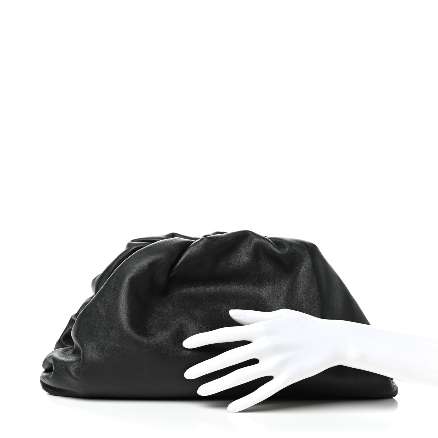 Smooth Butter Calf The Pouch Oversized Clutch Black