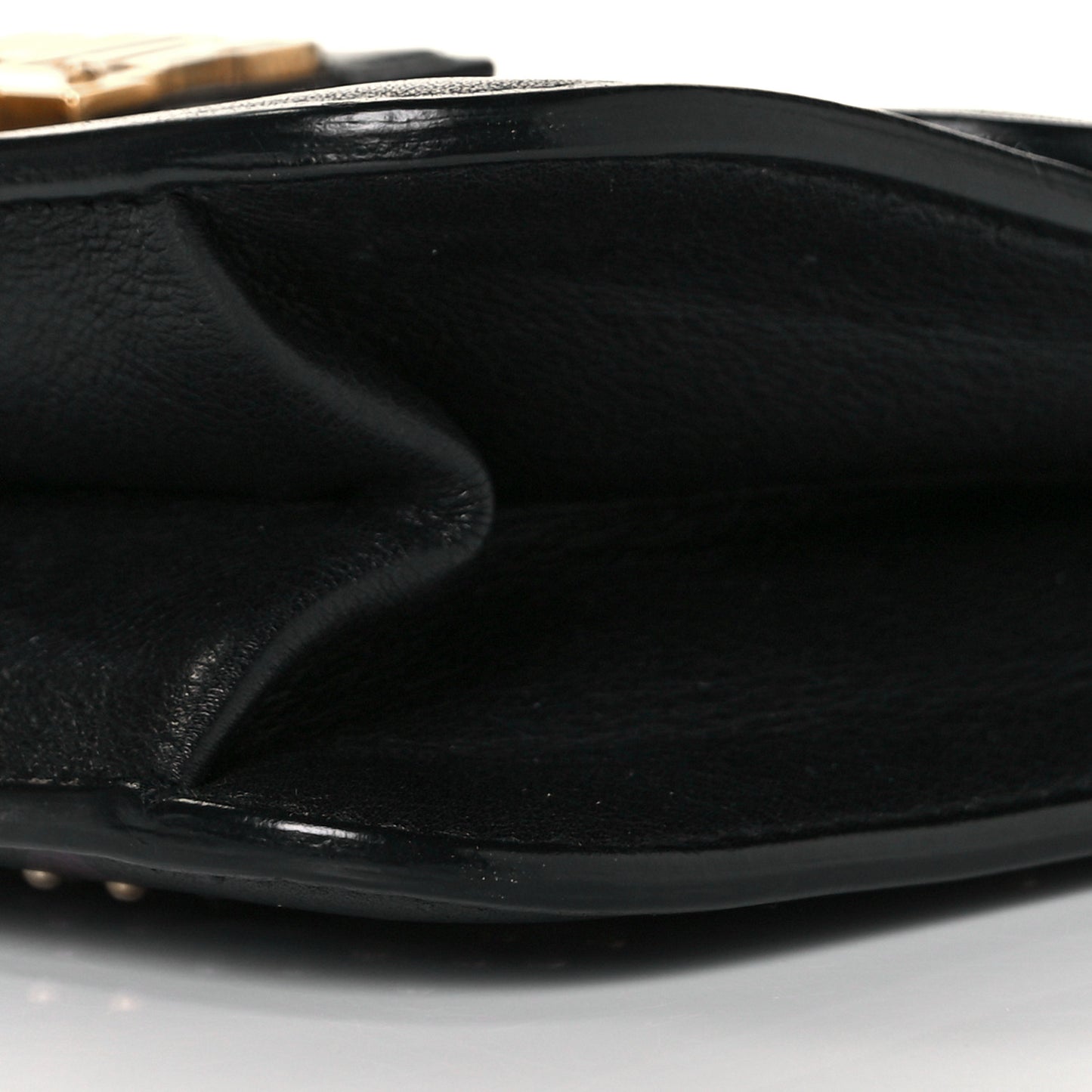 Calfskin Painted Studded Jardin Japonais J'Adior Chain Flap Bag Black