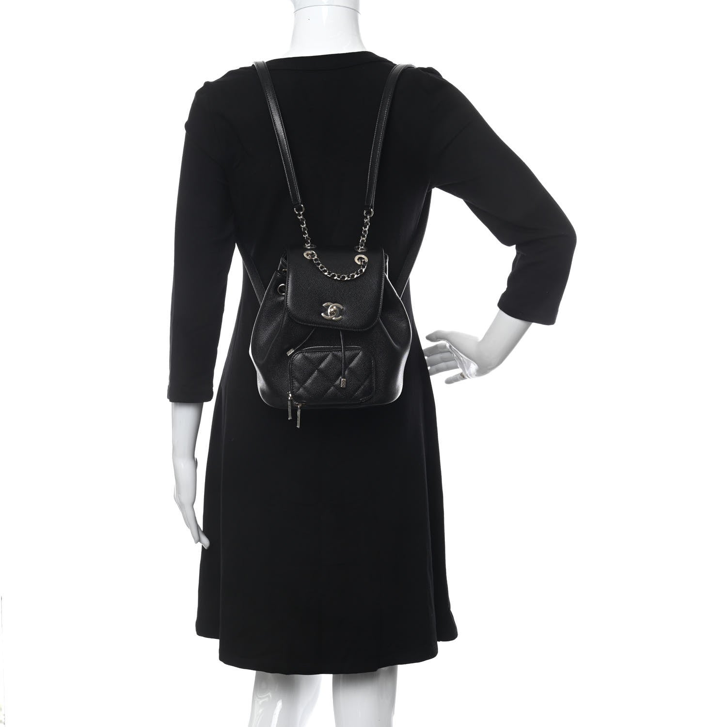 Chanel Caviar Quilted Mini Business Affinity Backpack Black 2 of 8