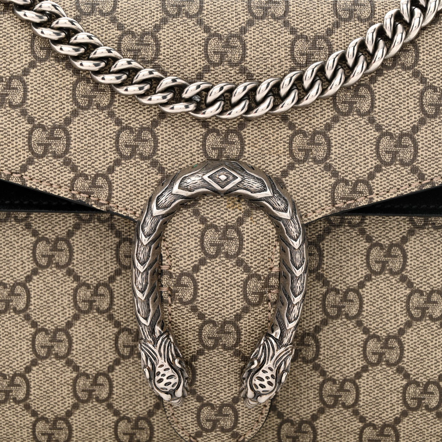 GG Supreme Monogram Small Dionysus Shoulder Bag Black