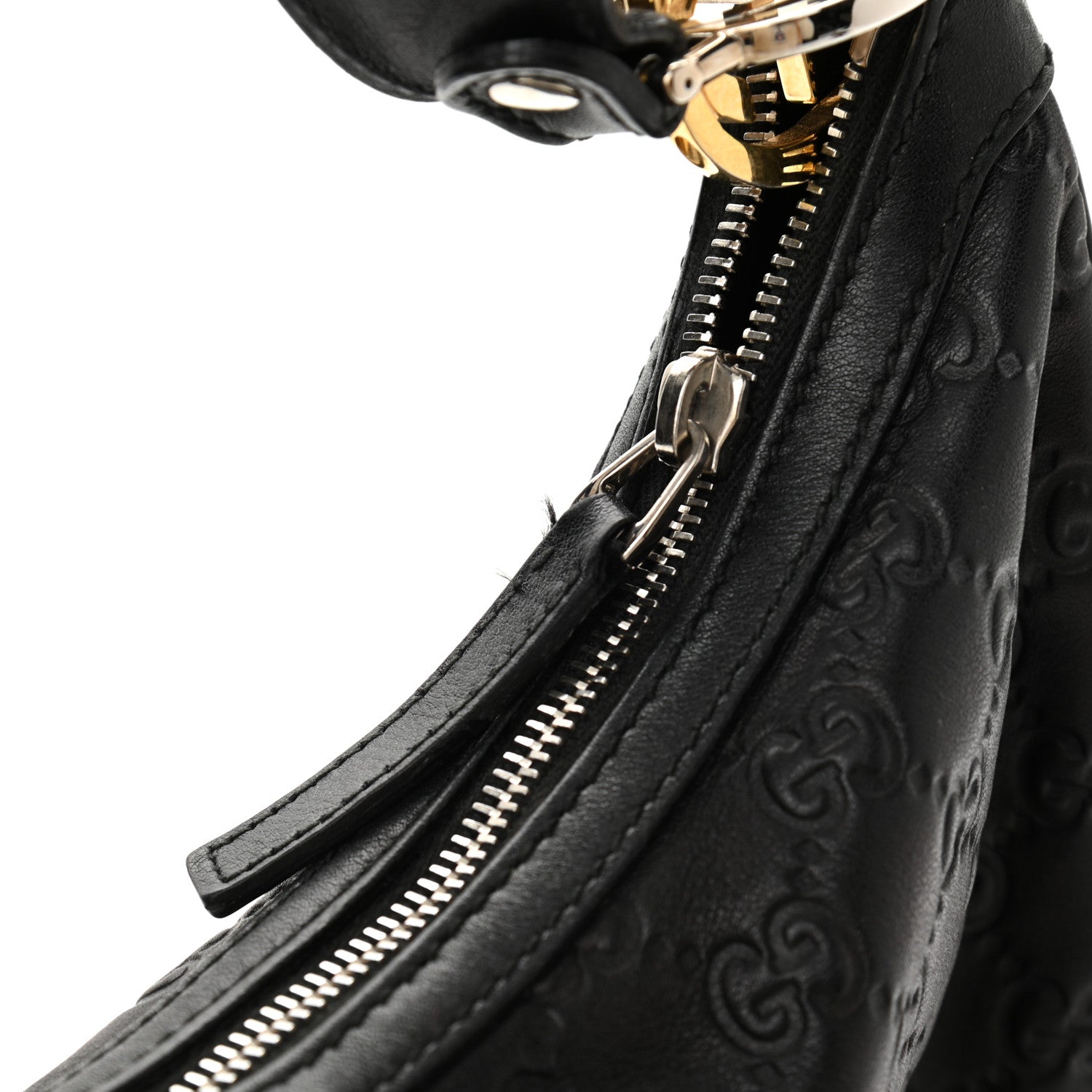 Gucci Guccissima Medium GG Twins Hobo Black 11 of 12