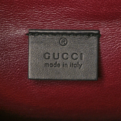 Gucci Smooth Calfskin Diagonal Striped Small Zumi Top Handle Bag Black Beige 6 of 13